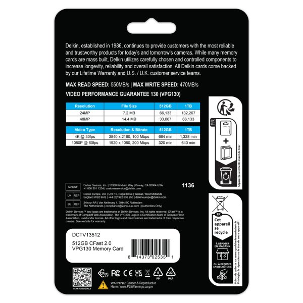 画像4: 512GB CFast 2.0 VPG130 メモリーカード