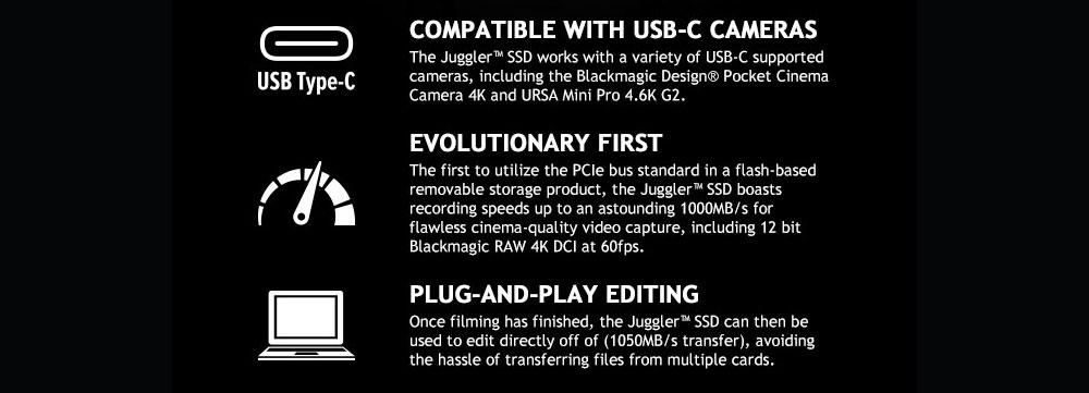 Juggler™USB 3.1（Gen 2）Type-C Cinema SSD - HSGインフォメーション株式会社