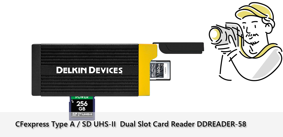 USB 3.2 CFexpress Type A Card / SD UHS-II メモリーカードリーダー [DDREADER-58]