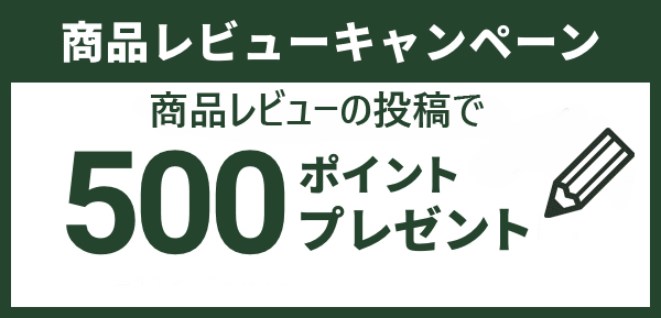 商品レビューで５００ポイントプレゼント